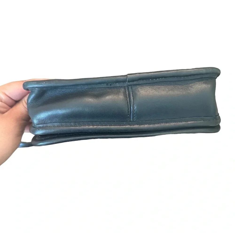 Coach Vintage Black Leather Compact Pouch C4B-9620 - Picture 4 of 16